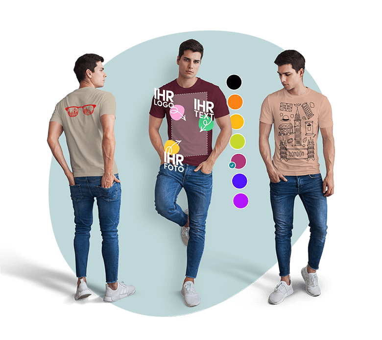 Herren T-Shirts Selbst Gestalten und Bedrucken